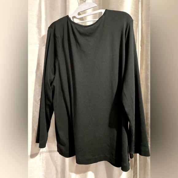 Lauren Ralph Lauren Black Long Sleeve Tee Shirt Size 3X - Picture 3 of 9